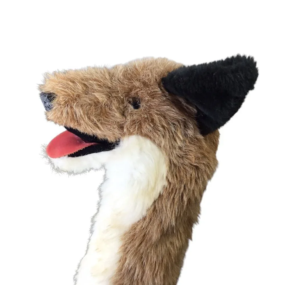 Vintage Toys by Daphne Hand Puppet Plush Wolf Dog 1980 Rare Head Cover Made USA